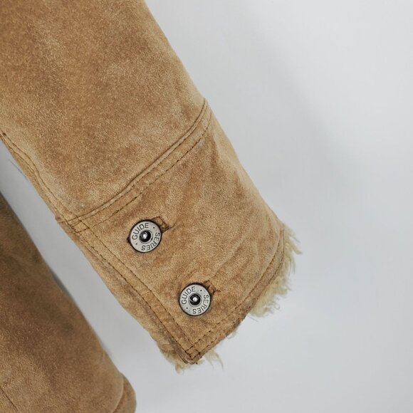 Vintage Gander Mountain Guide Series Tan Suede Sherpa Coat XL Western Ranch - Picture 8 of 10